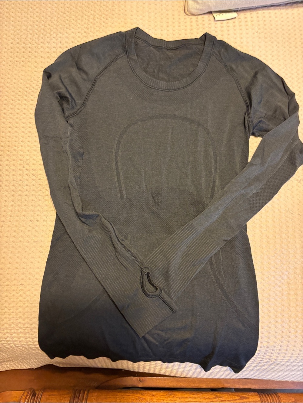 lululemon athletica Black Long-Sleeve Seamless Crew Top